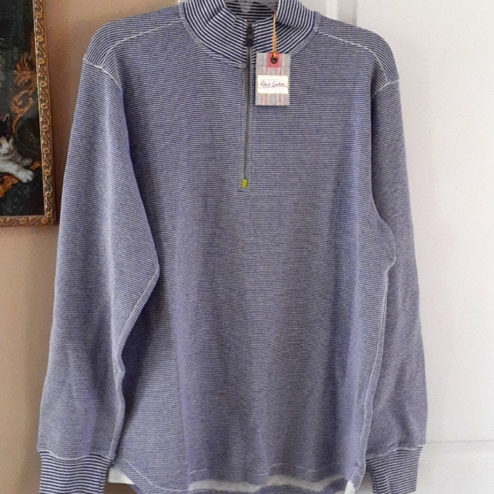 Robert Graham Lavender Gunther Half Zip Sweater New